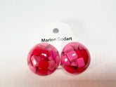 Marion Godart - Confetti "Bouclier" Pink Mix Dome Resin Clip On Earrings