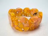 Marion Godart - Confetti "Cylindre" Yellow Mix Elasticated Cylinder Resin Bracelet