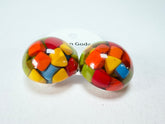 Marion Godart - Confetti "Bouclier" Summer Mix Dome Resin Clip On Earrings
