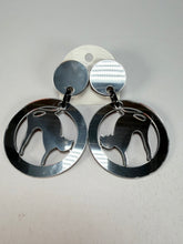 Marion Godart - Reflective "Chat Miroir" Mirror Effect Hoop Resin Clip On Earrings
