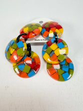 Marion Godart - Confetti "Pendentif Triple" Summer Mix Triple Pendant Resin Clip On Earrings