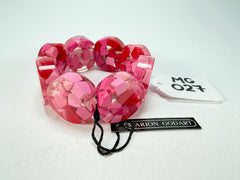 Marion Godart - Confetti "Cylindre" Pink Mix Elasticated Cylinder Resin Bracelet