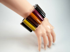 Marion Godart - Natural "Pièces De Crayon" Soft Tone Mix Elasticated Resin Bracelet