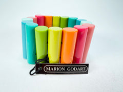 Marion Godart - Natural "Pièces De Crayon" Rainbox Mix Elasticated Resin Bracelet