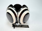 Marion Godart - Monochrome "Cinq pièces" Black & White Elasticated Resin Bracelet