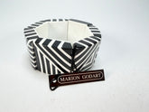 Marion Godart - Monochrome "Géométrique" Black & White Elasticated Resin Bracelet