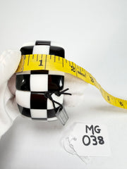 Marion Godart - Monochrome "Echiquier" Black & White Elasticated Resin Bracelet