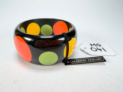 Marion Godart - BSX "Motif à Pois" Black & Mix Colours Solid Round 3.4cm Bangle