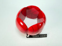 Marion Godart - Fragmental "Cinq Fissures Pièces" Red Elasticated Resin Bracelet