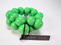 Marion Godart - Grapes "Poignée" Bright Green Large Cluster Elasticated Resin Bracelet