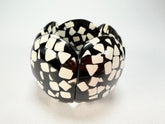 Marion Godart - Confetti "Cinq Pièces" Black & White Elasticated Resin Bracelet