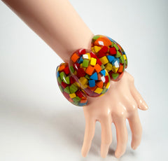 Marion Godart - Confetti "Sept Pièces" Summer Mix Elasticated Resin Bracelet