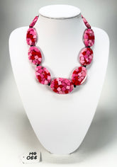 Marion Godart - Confetti "Forme Ovale" Pink Mix Resin Necklace