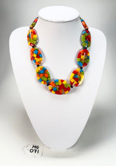 Marion Godart - Confetti "Forme Ovale" Summer Mix Resin Necklace