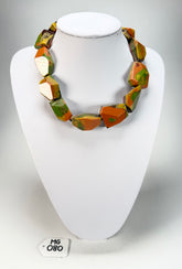 Marion Godart - Fragmental "Bord Dentelé" Camoflauge Mix Resin Necklace