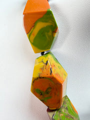Marion Godart - Fragmental "Bord Dentelé" Camoflauge Mix Resin Necklace