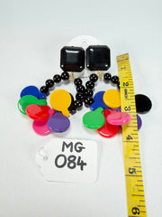 Marion Godart - BSX "Boutons" Multi-Colour Mix Resin Clip On Earrings