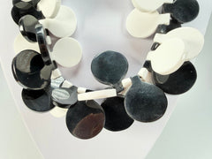 Marion Godart - BSX "Boutons" Monochrome Black & White Resin Necklace