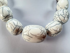 Marion Godart - Fragmental "Tonneau Roulant" Cream Resin Necklace