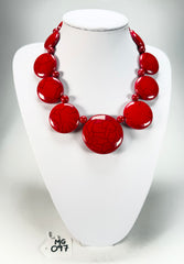 Marion Godart - Fragmental "Bouclier" Red Resin Necklace