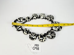 Marion Godart - Confetti "Bouclier" Black & White Resin Necklace