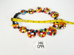 Marion Godart - Confetti "Bouclier" Black + Summer Mix Resin Necklace
