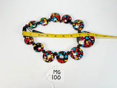 Marion Godart - Confetti "Bouclier" Art-Deco Mix Resin Necklace