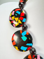 Marion Godart - Confetti "Bouclier" Art-Deco Mix Resin Necklace