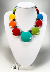 Marion Godart - Confetti "Bouclier" Multi-Colour Mix Resin Necklace
