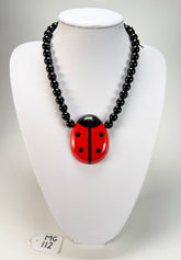 Marion Godart - Natural "Petite Coccinelle" Small Ladybug Pendant Resin Necklace