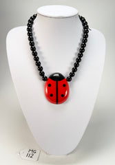 Marion Godart - Natural "Petite Coccinelle" Small Ladybug Pendant Resin Necklace
