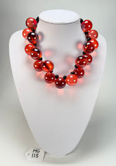 Marion Godart - Grapes "Fruité" Red Transparent Resin Necklace