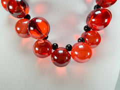 Marion Godart - Grapes "Fruité" Red Transparent Resin Necklace