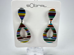 Sobral - Pop Art Noite "Tata" Resin Earrings ( 005415 )