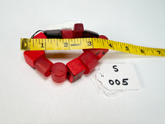 Sobral - Indiana "Vermelho" Red Mix Elasticated Resin Bracelet ( 000210 )