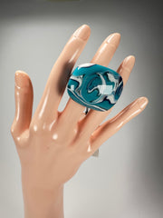 Sobral - Onda "Mares" Resin Ring ( 005417 ) - Size UK P / US 7.5
