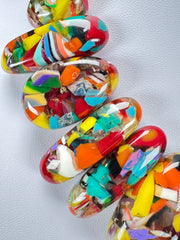 Sobral - Caillou Cristal "Monica" Resin Necklace ( 005412 )