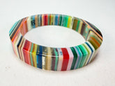 R Sobral - Liquorice Pop Art Solid Retro Resin Bangle ( * Rare * )