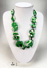 Sobral - Onda Verde "Onda Lisi" Green Resin Necklace ( 004578 )