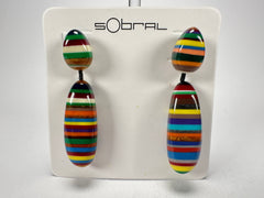 Sobral - Pop Art "Caillou" Resin Earrings ( 005427 )
