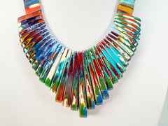Sobral - Multi-Colour "Tupi" Pollock Resin Necklace ( 004853 )