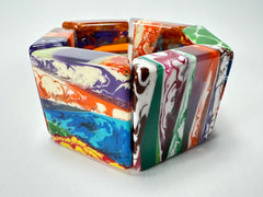 Sobral - Multi-Colour "Mery Onda" Elasticated Resin Bracelet ( 004575 )