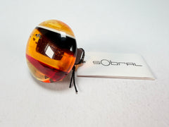 Sobral - Eco Amber "Onda" Resin Ring ( 005324 ) - Size UK N / US 6.5
