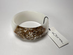 Sobral - Metalique Orlando "Técnica PB34" White Resin Solid Bangle ( 004102 )