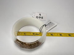 Sobral - Metalique Orlando "Técnica PB34" White Resin Solid Bangle ( 004102 )