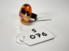 Sobral - Eco Amber "Onda" Resin Ring ( 005324 ) - Size UK S / US 9