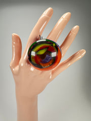 Sobral - Multi-Colour "Moscou K" Resin Ring ( 003605 ) - Size UK R / US 9