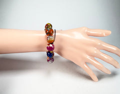Sobral - Planets "Orbitalis" Pollock Elasticated Resin Bracelet ( 005454 )