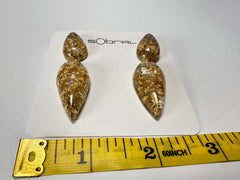 Sobral - Metalique "Water" Resin Earrings ( 004158 )
