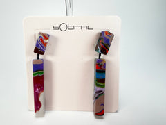 Sobral - Multi-Colour "Clarissa" Pollock Resin Earrings ( 002452 )